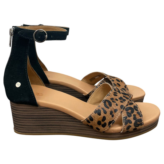 Sandals Designer By Ugg In Animal Print, Size:10