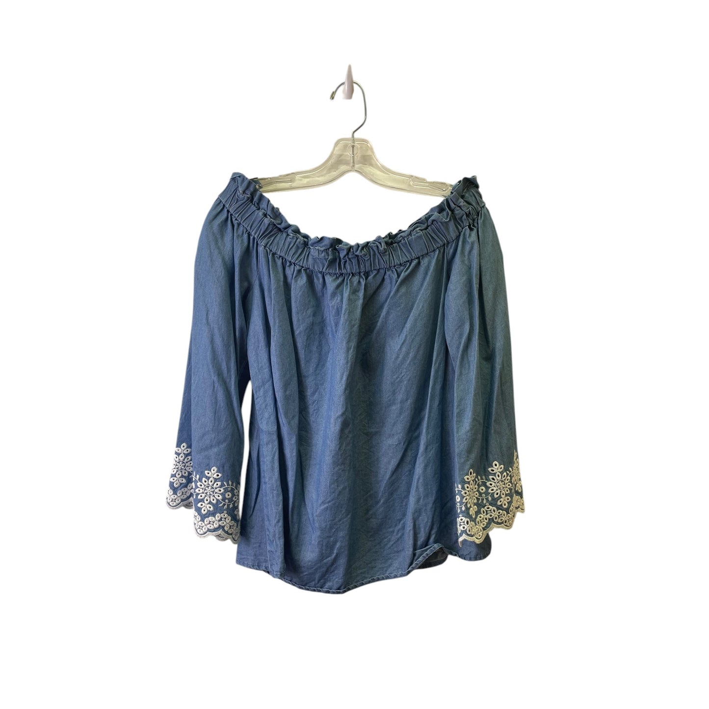 Top Ls By Michael By Michael Kors In Blue & White, Size:M