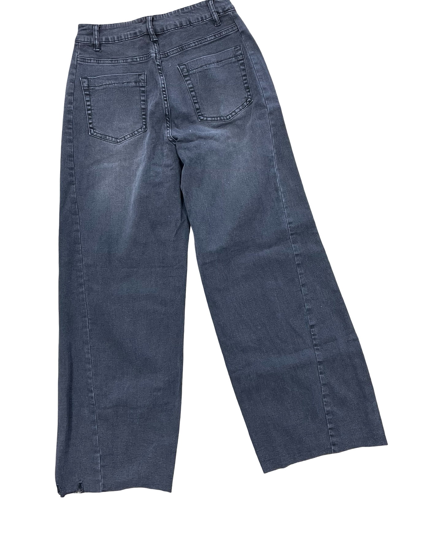 Jeans Wide Leg By Clothes Mentor In Black Denim, Size:4