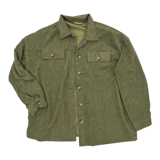 Jacket Shirt By Entro In Green, Size:1X