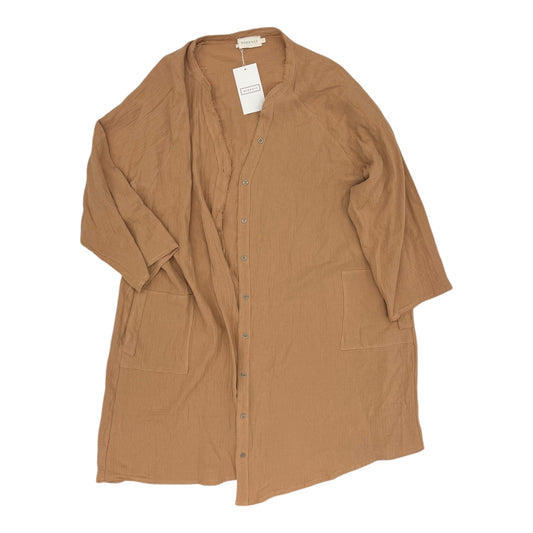 Cardigan By Clothes Mentor In Tan, Size:2X