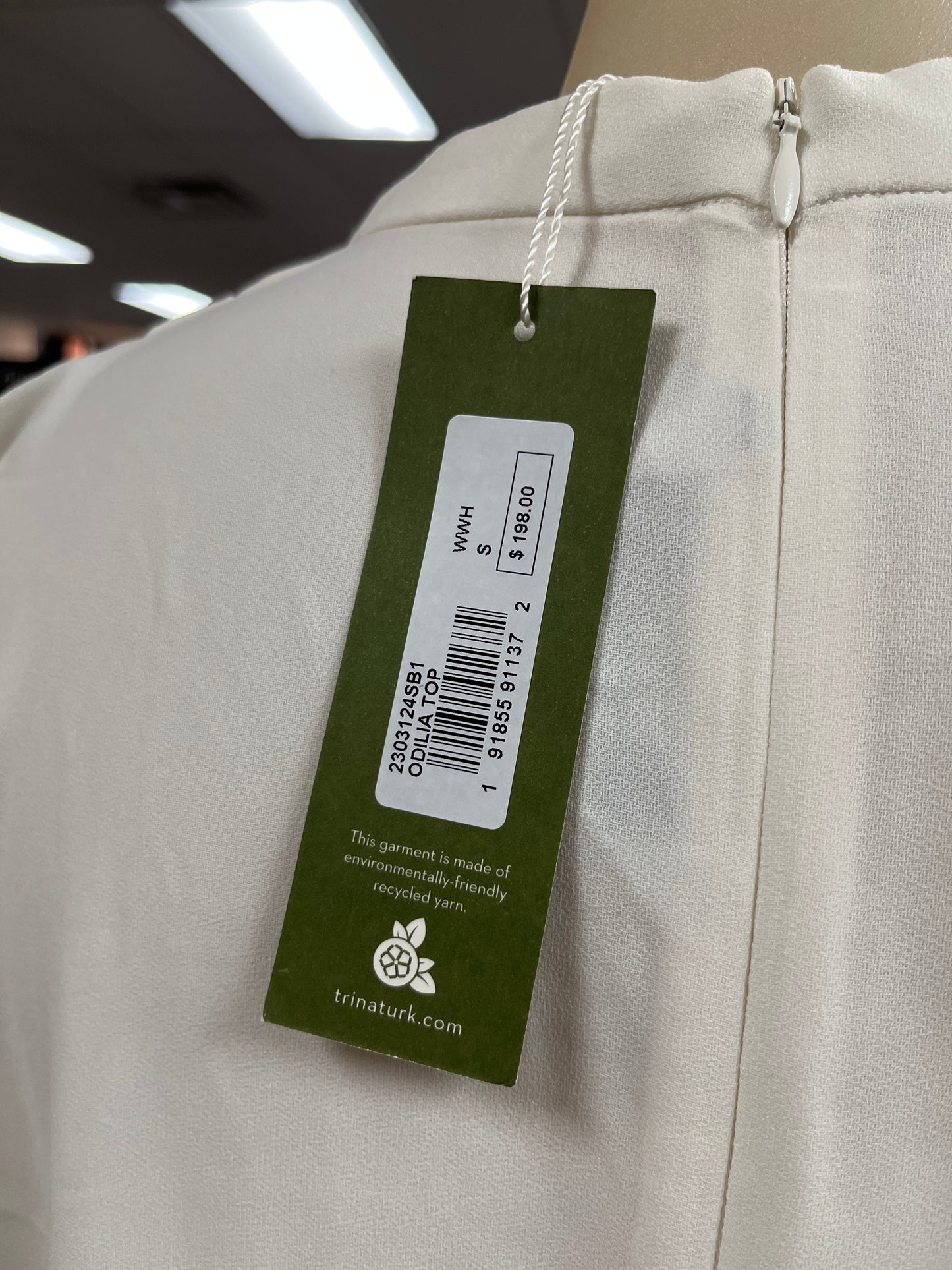 Top Sleeveless By Trina Turk In White, Size:S