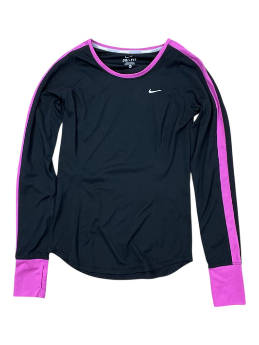 Athletic Top Ls Crewneck By Nike In Black, Size:Xs