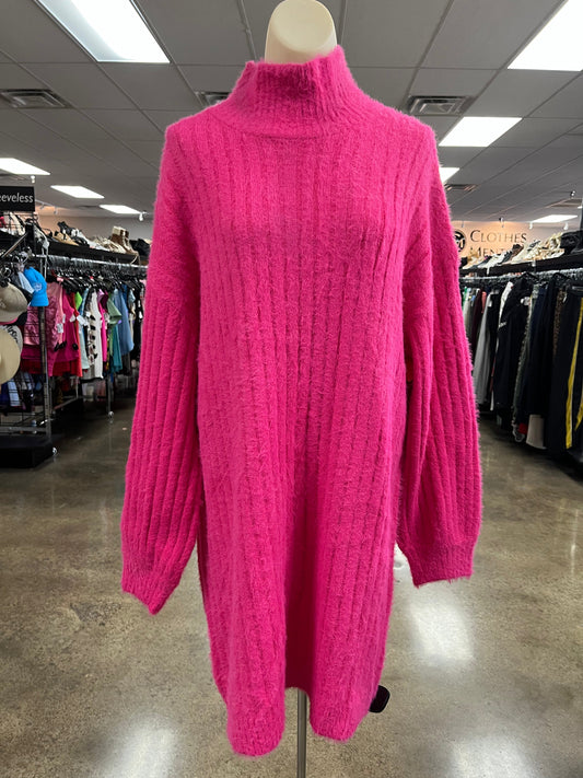 Dress Sweater By Flat White In Pink, Size:Xl