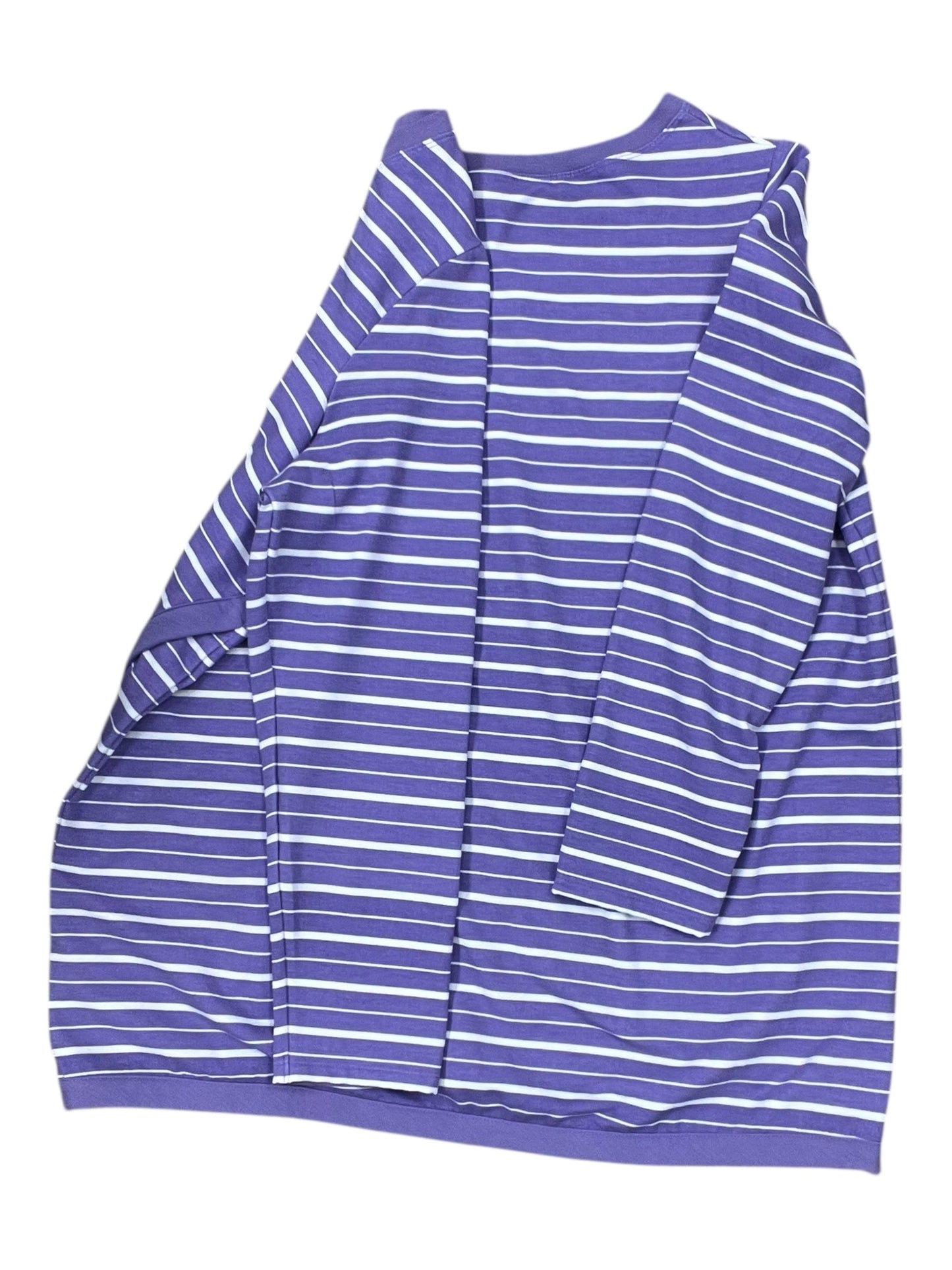 Top Ls By Woman Within In Purple & White, Size:Xl