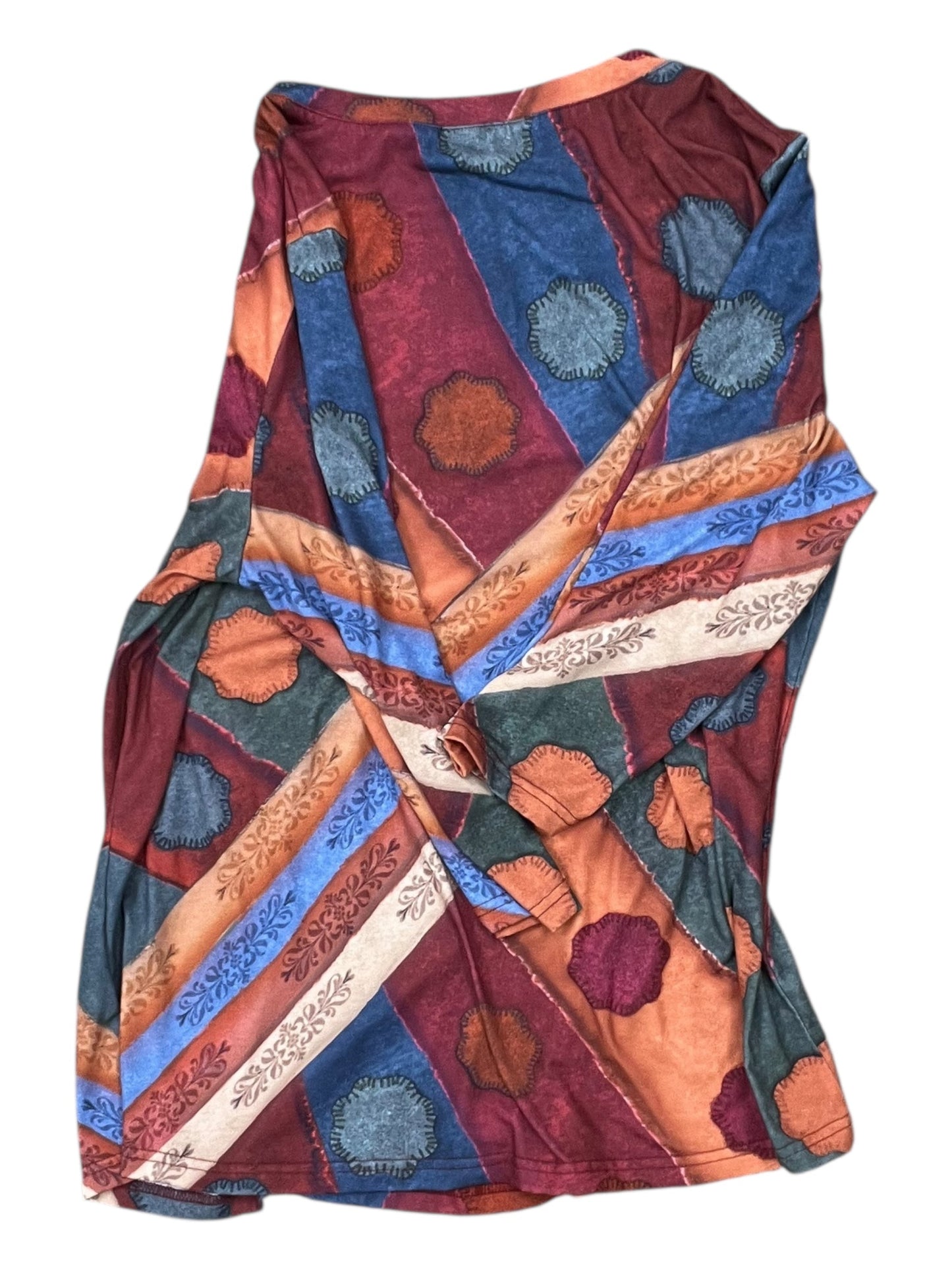 Top Ls By Clothes Mentor In Blue & Red, Size:Xl