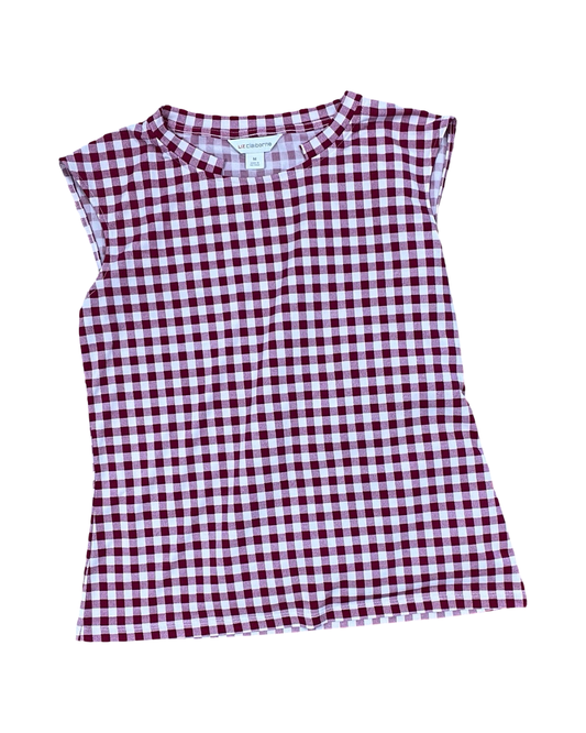 Top Sleeveless By Liz Claiborne In Pink & White, Size:M