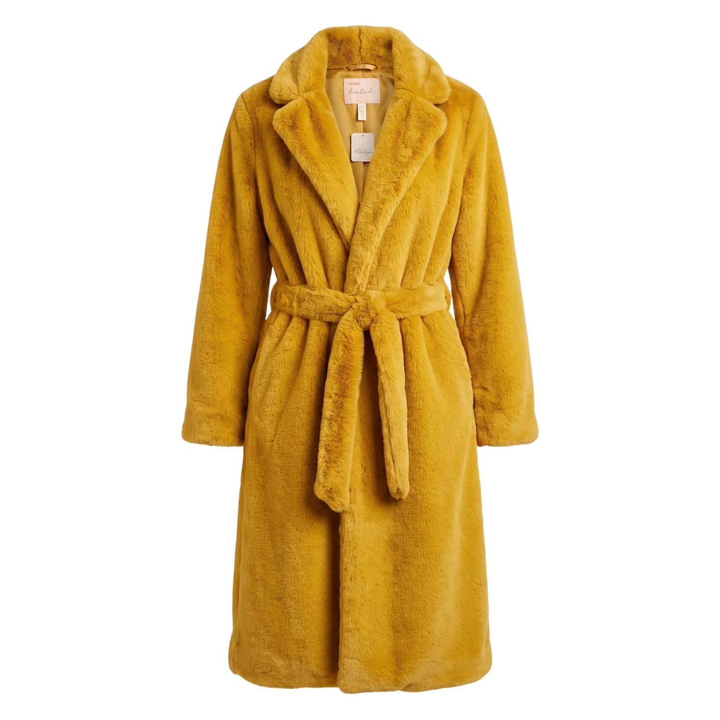 Sunny Faux Fur Coat By Hutch X Free People In Gold, Size: L