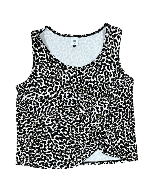 Top Sleeveless By Cabi In Animal Print, Size:M
