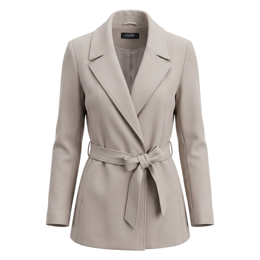 Trench Coat By Lauren By Ralph Lauren In Grey, Size: S