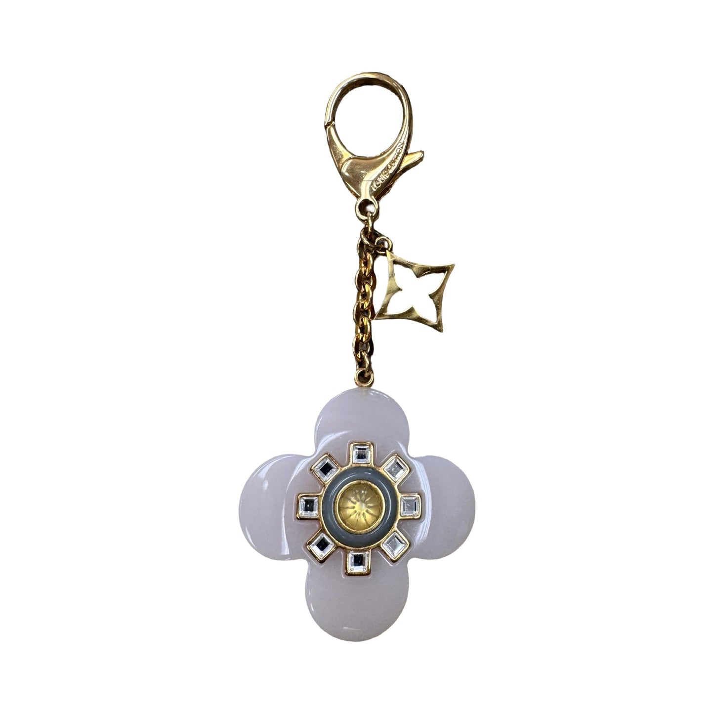 Bag Charm/Key Chain Luxury Designer By Louis Vuitton In Gold & Pink, Size: