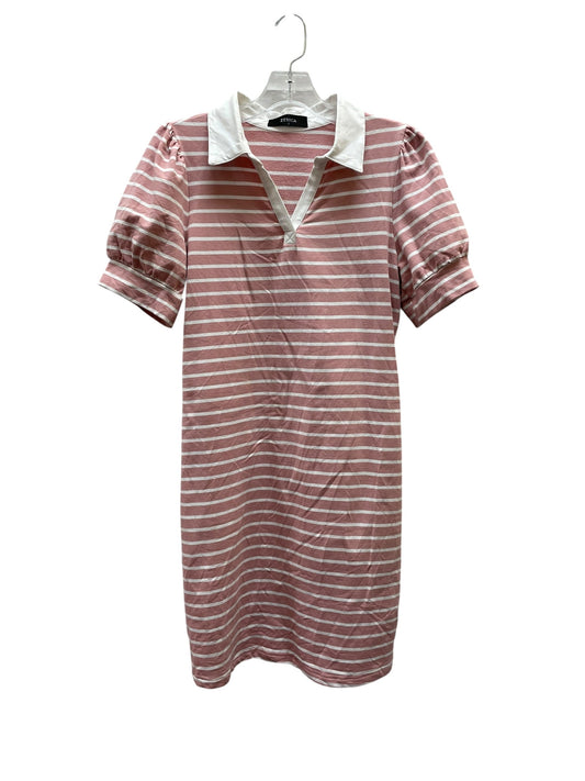 Dress Casual Midi By Loft In Blue Denim, Size:6
