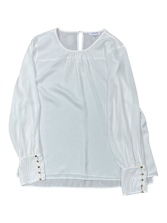 Top Ls By Calvin Klein In White, Size:L