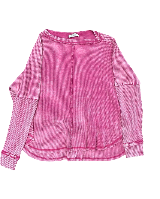 Top Ls By Zenana In Pink, Size:Xl