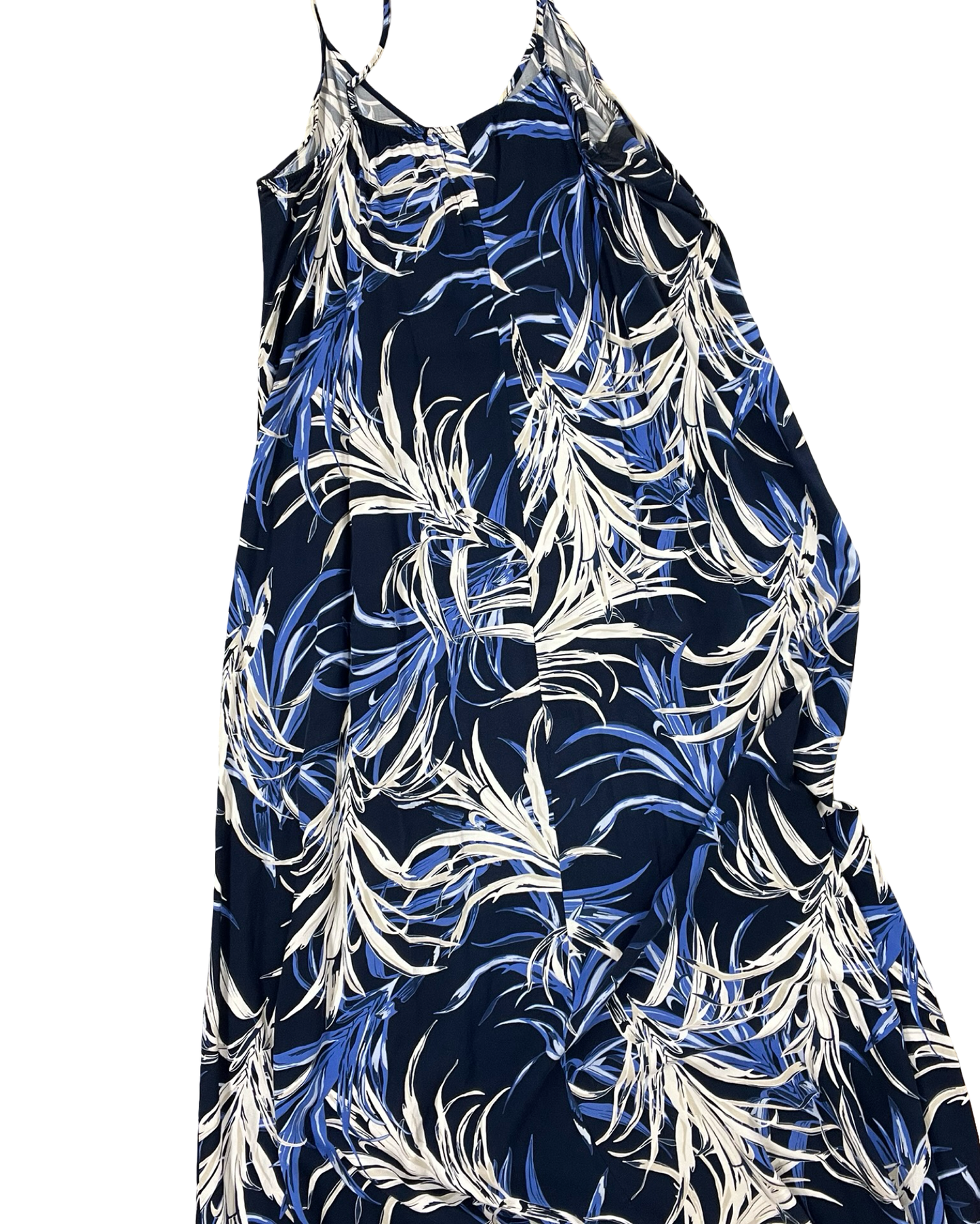Dress Casual Maxi By Gap In Blue & Cream, Size:L