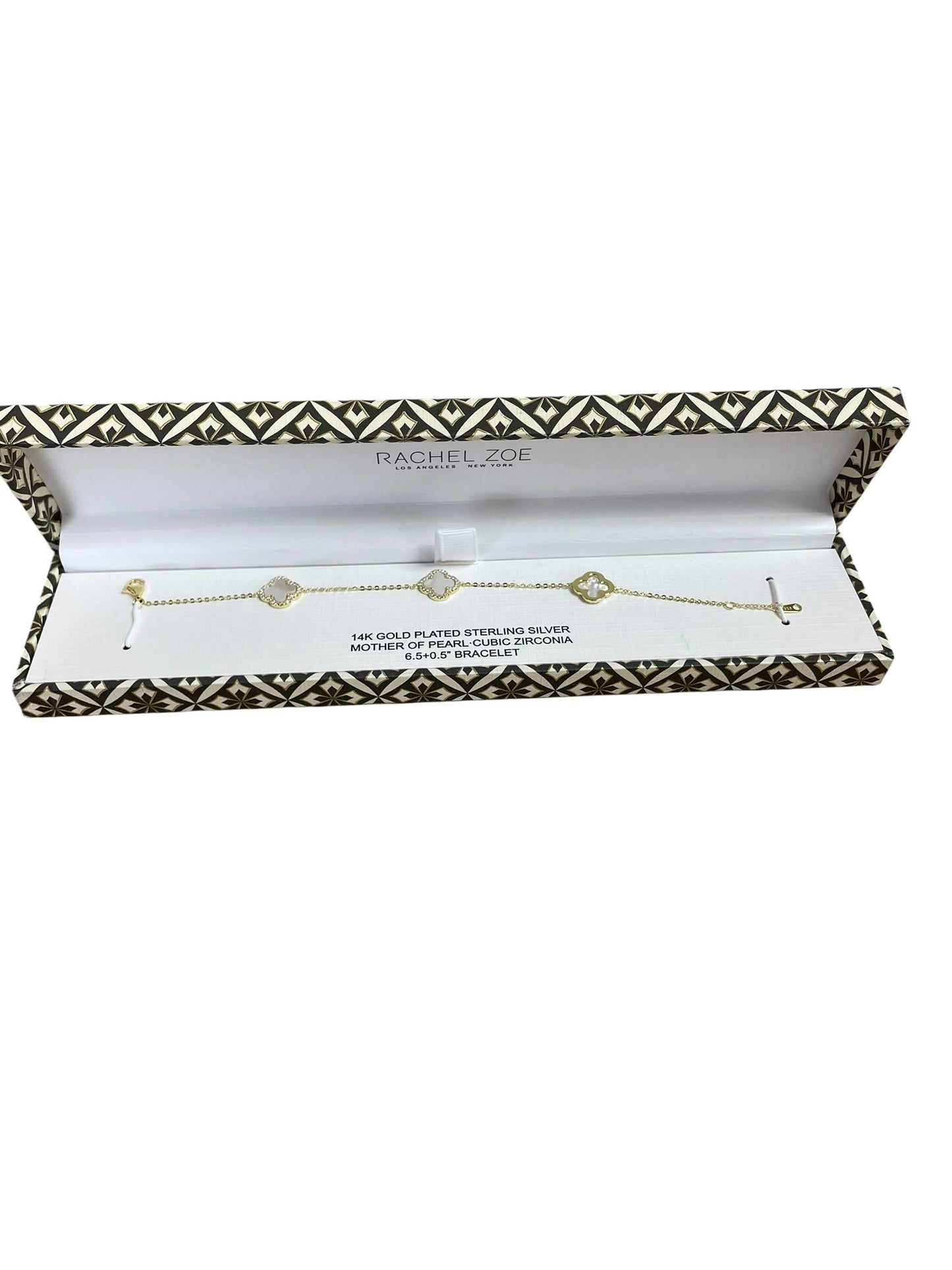 Bracelet Sterling Silver By Rachel Zoe In Gold & White