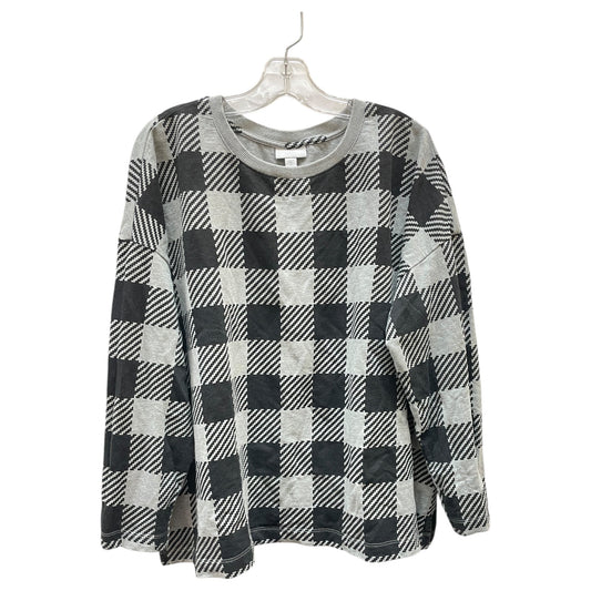 Top Ls By J. Jill In Black & Grey, Size:Xl