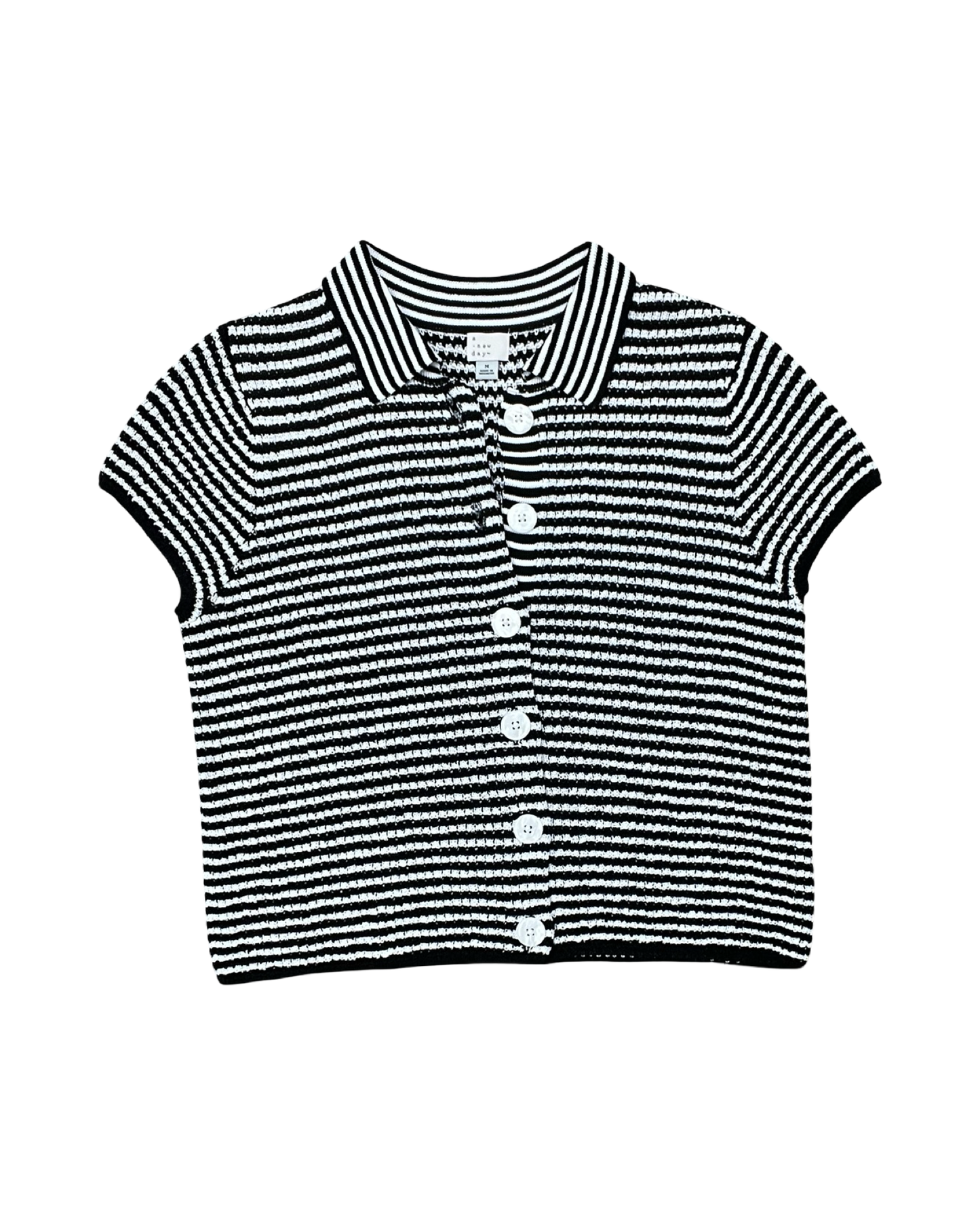Blouse Ss By A New Day In Black & White, Size:M