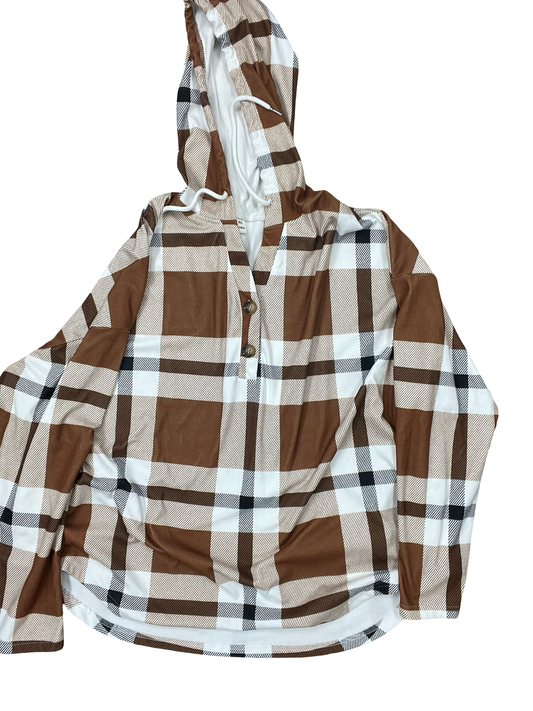 Top Ls By Clothes Mentor In Brown & Tan, Size:3X