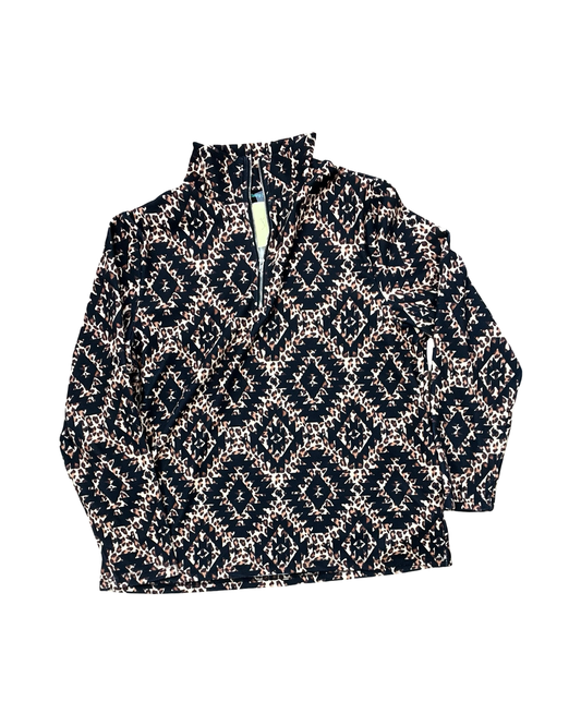 Top Ls By Clothes Mentor In Black & Cream, Size:L