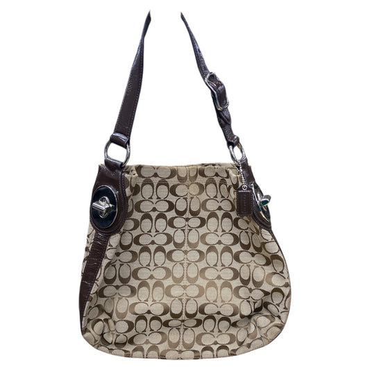 Handbag Designer By Coach In Brown, Size:Large