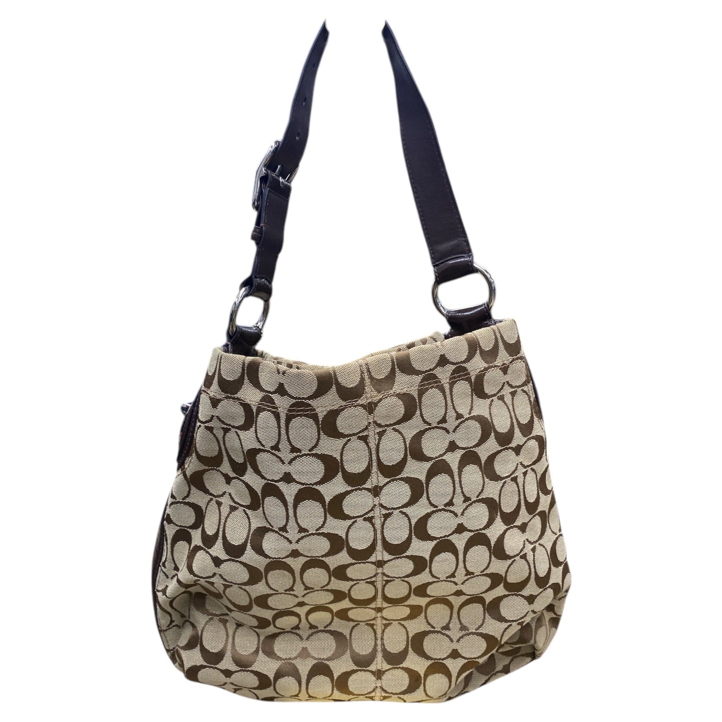 Handbag Designer By Coach In Brown, Size:Large