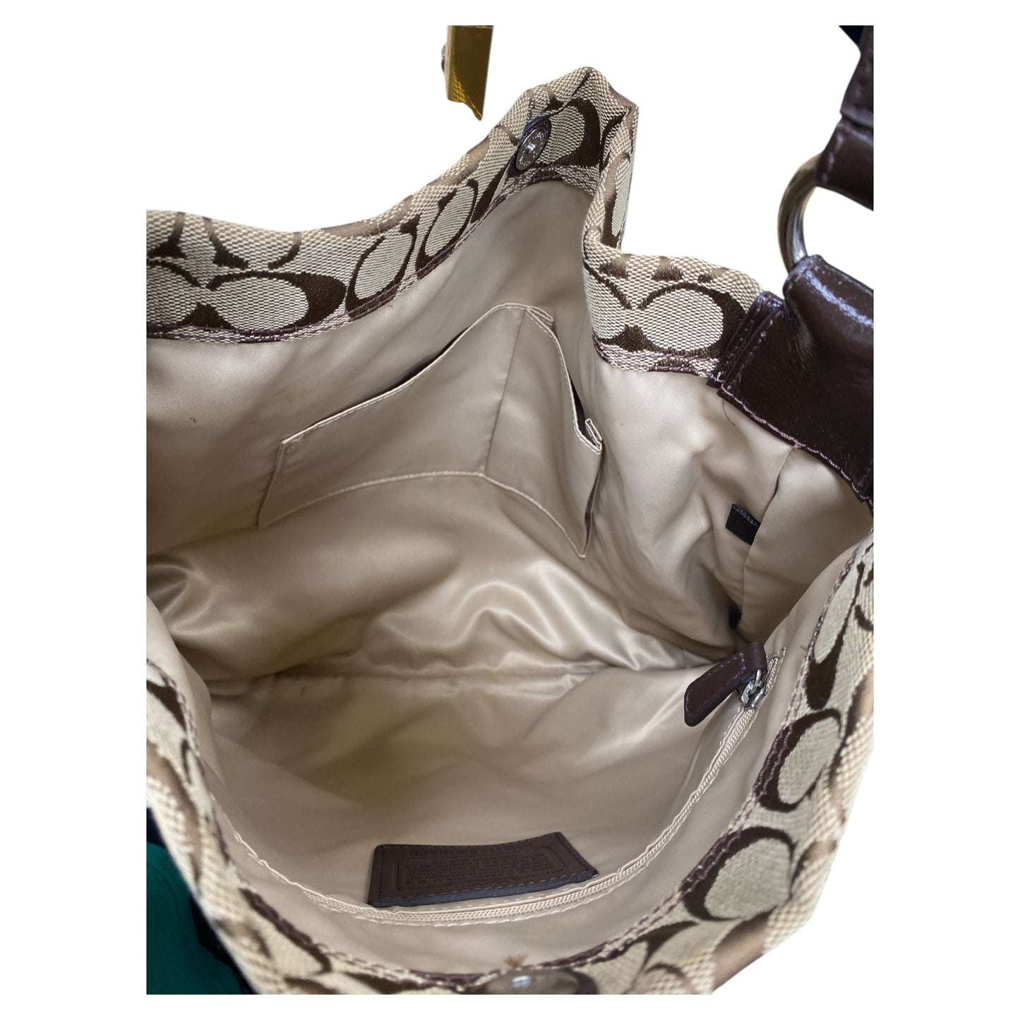 Handbag Designer By Coach In Brown, Size:Large