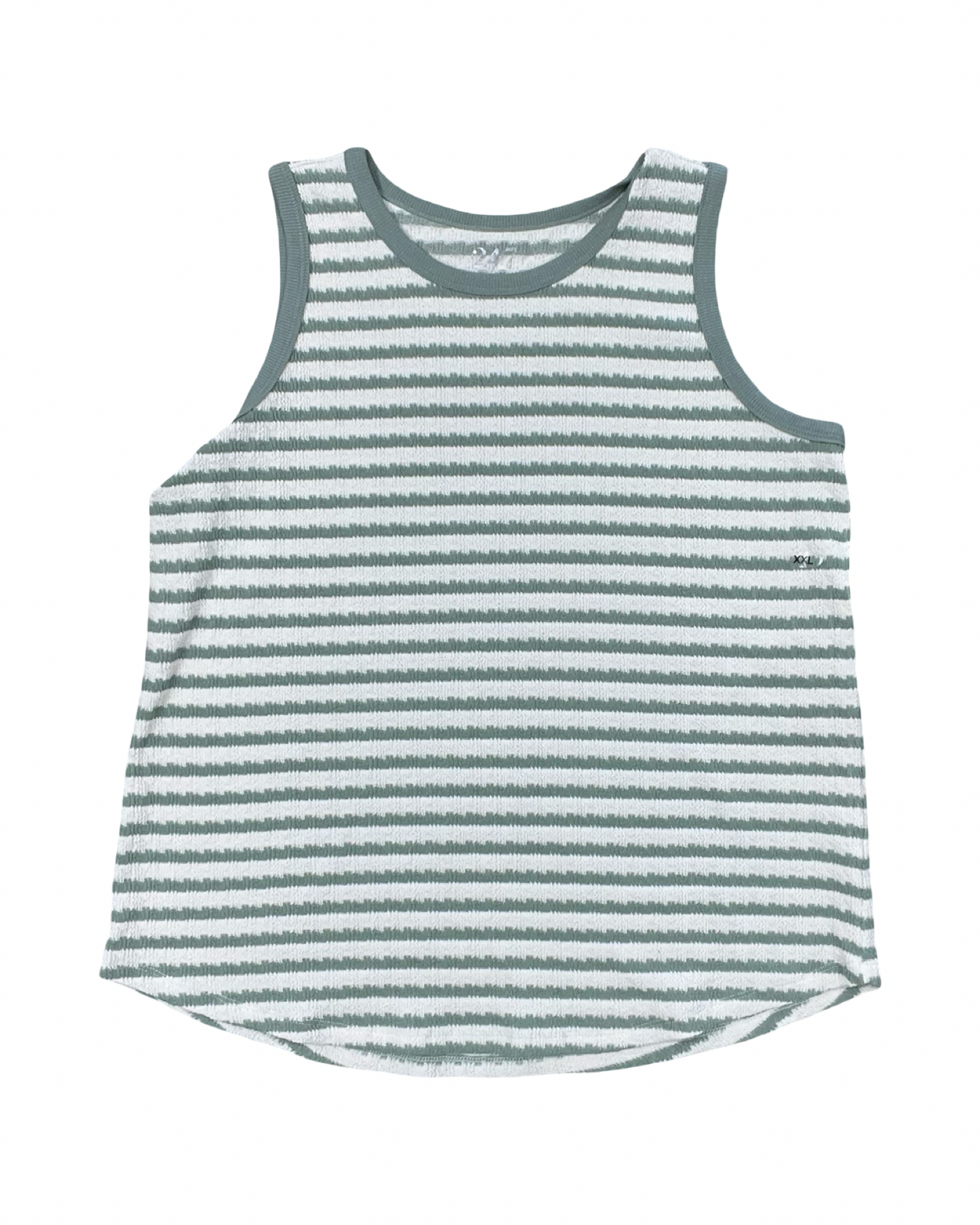 Top Sleeveless By Maison Damelie In Green & White, Size:1X