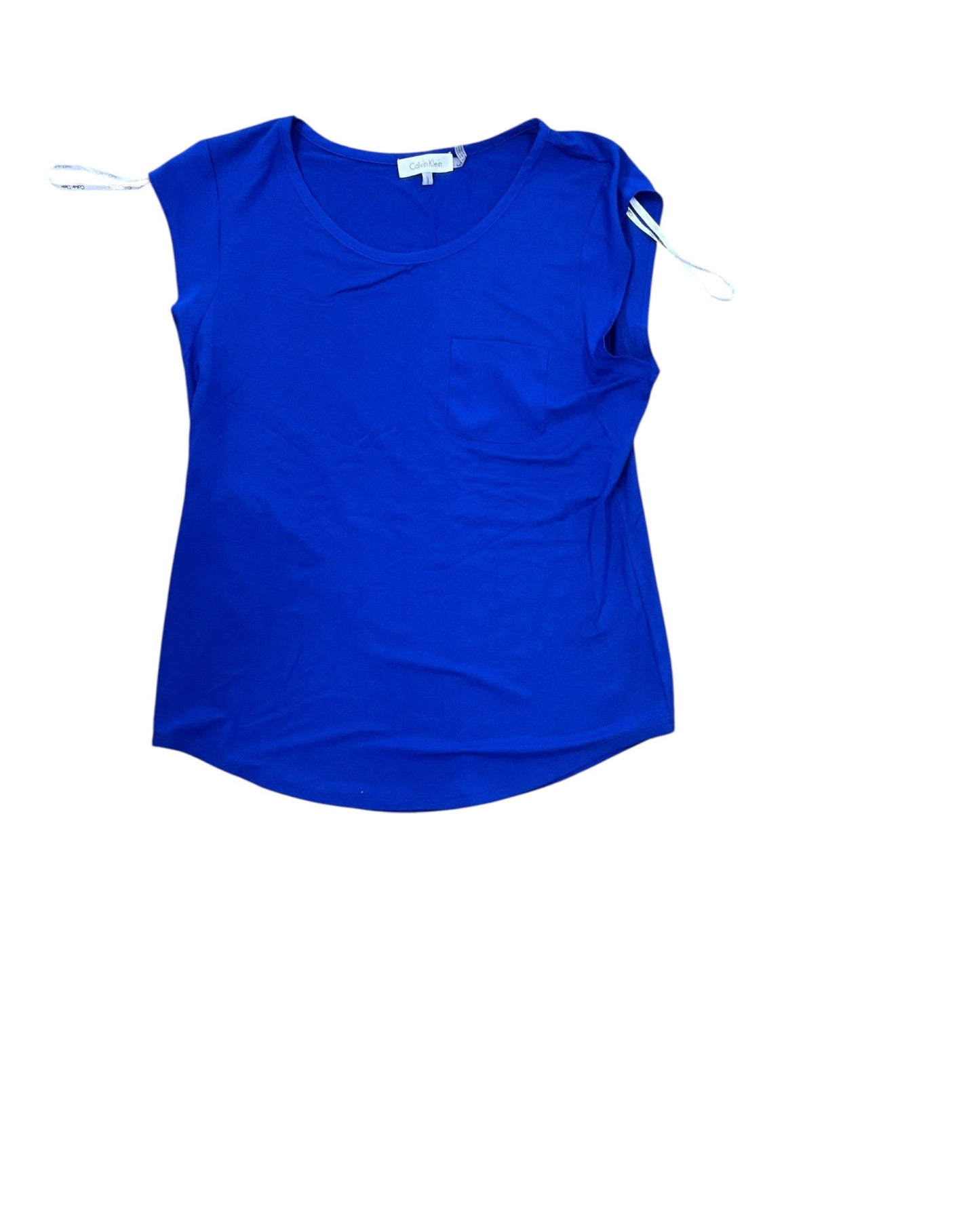 Top Sleeveless By Calvin Klein In Blue, Size:L
