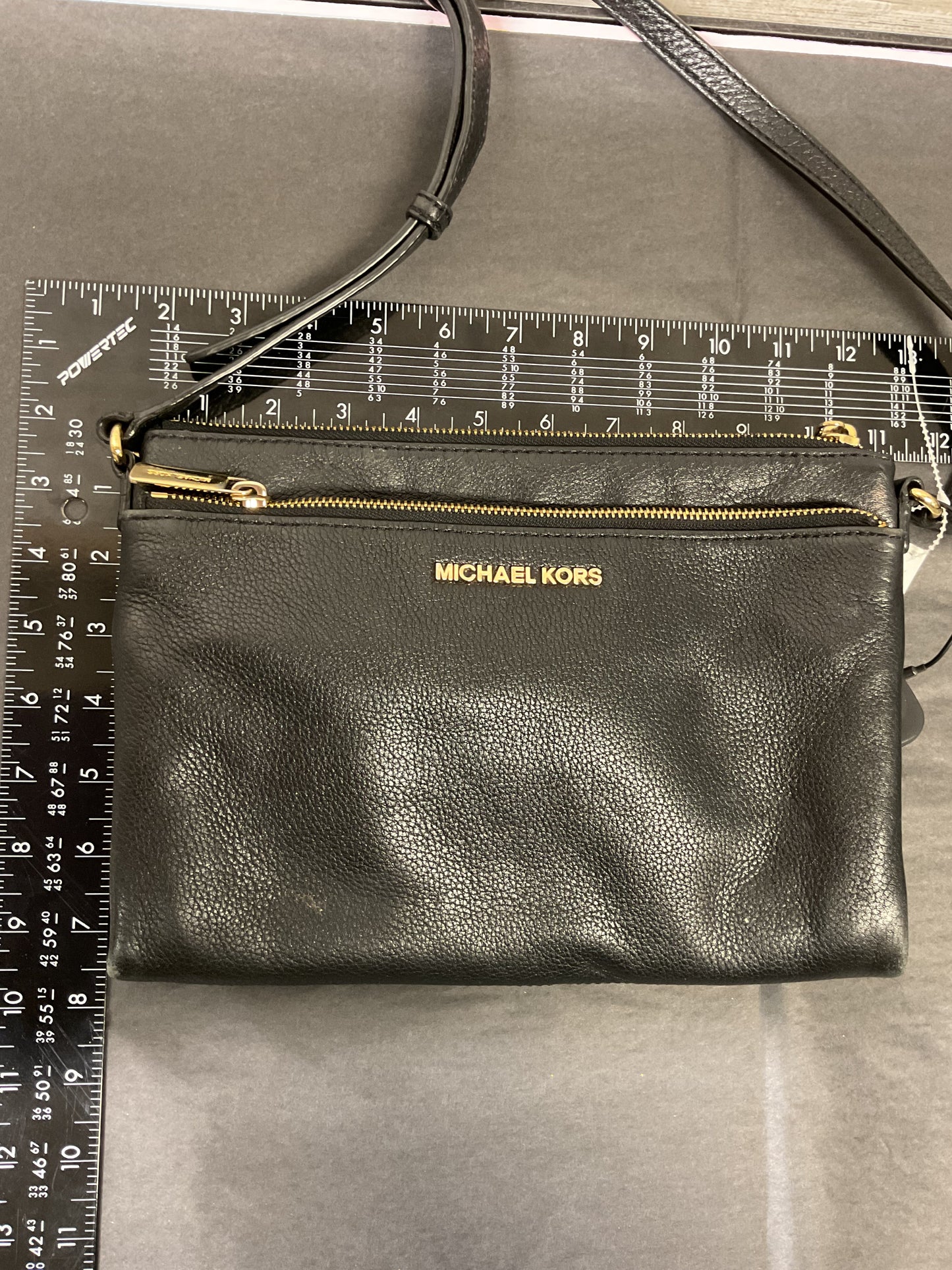 Crossbody Designer By Michael Kors In Black, Size:Medium