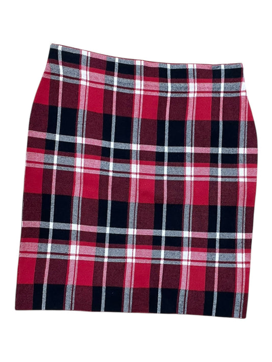 Skirt Midi By Chaps In Black & Red, Size:Xl