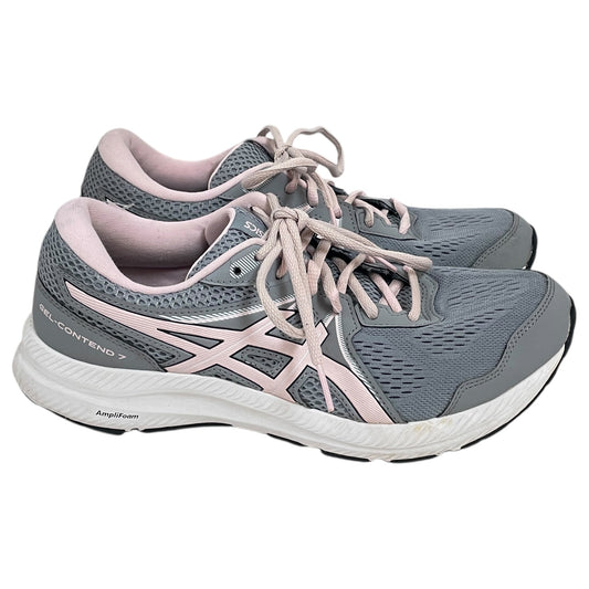 Shoes Sneakers By Asics In Grey & Pink, Size:9.5
