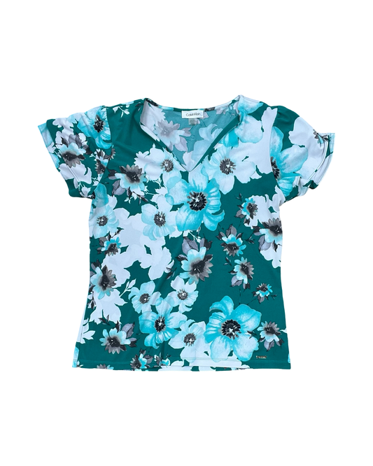Top Ss By Calvin Klein In Green, Size:M
