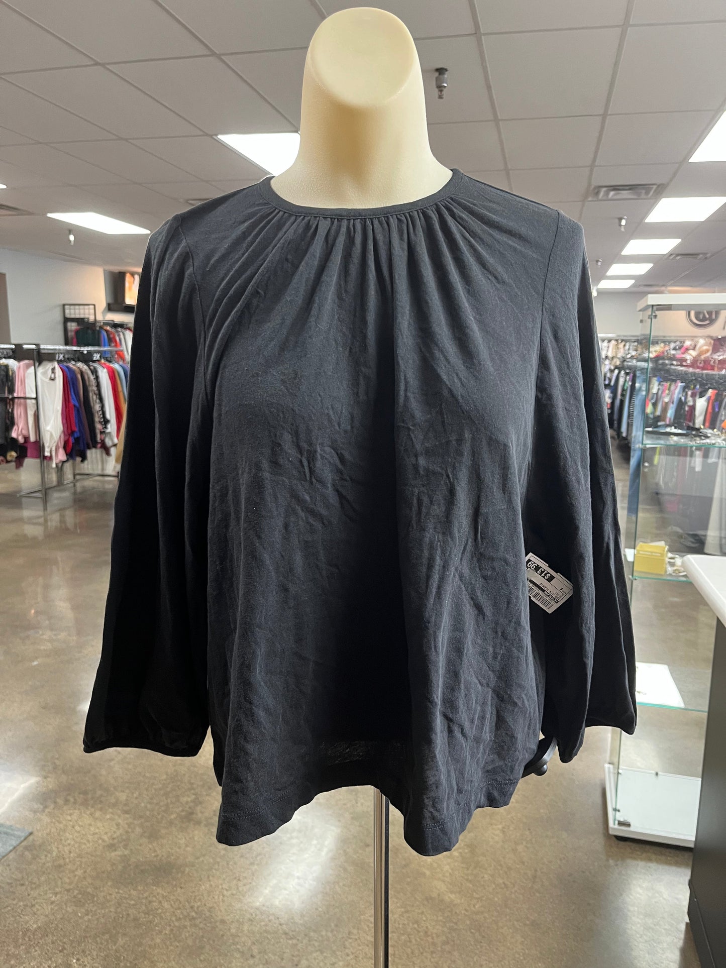 Top 3/4 Sleeve By Everlane In Black, Size:S
