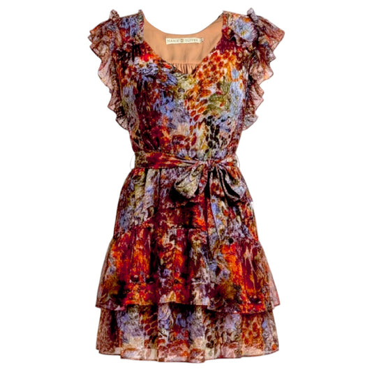 Thea Silk Mini Dress By Marie Oliver In Multi-colored, Size: S
