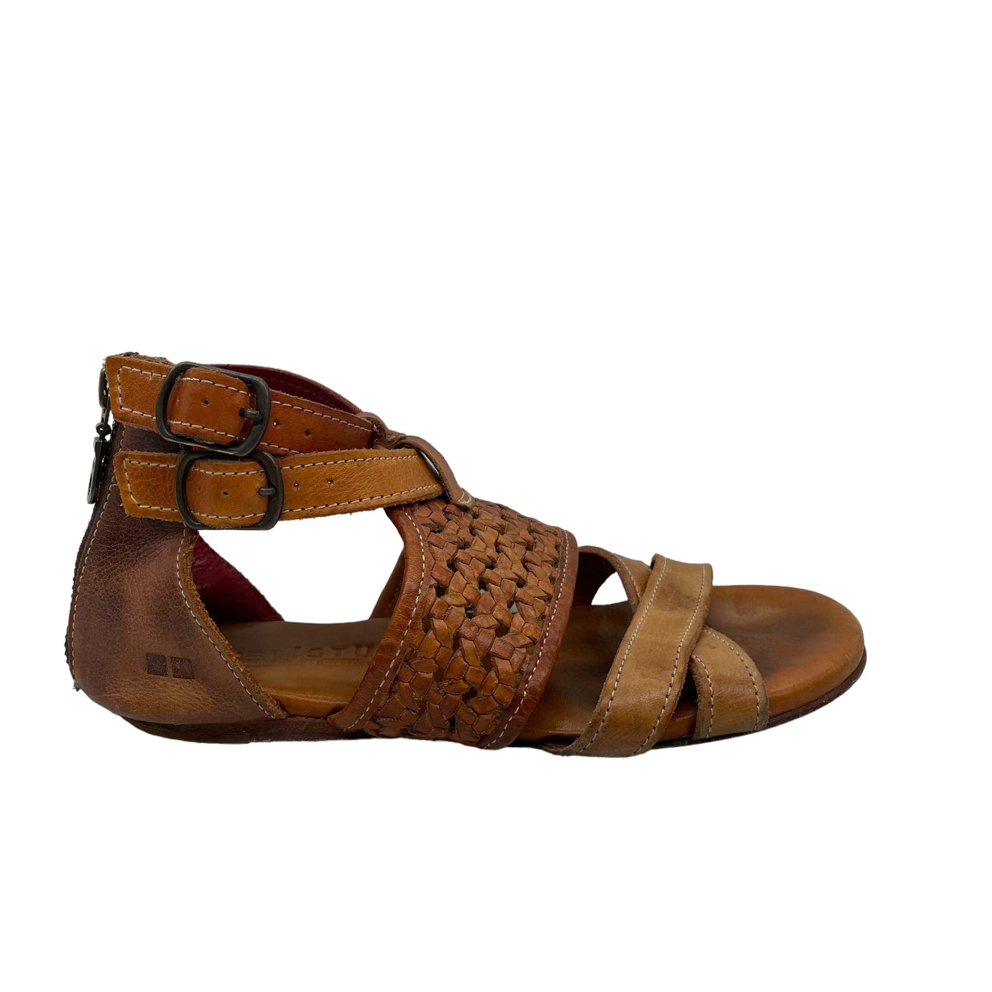 BROWN BED STU SANDALS FLATS, Size 6.5