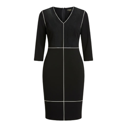 Dress Designer By Escada In Black & White, Size: 12 (42)