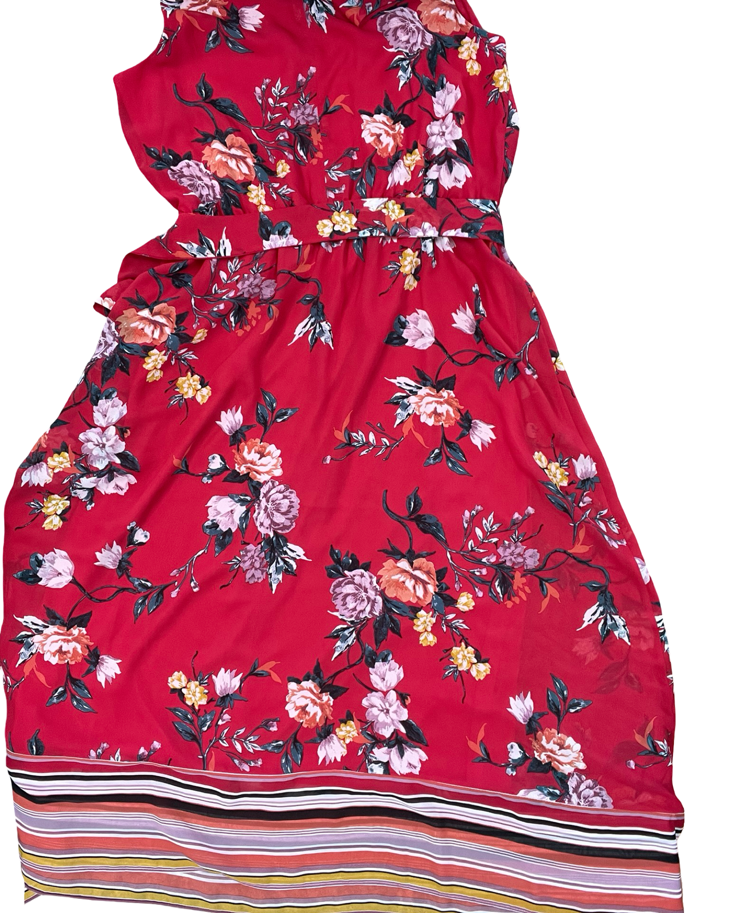 Dress Casual Midi By Apt 9 In Red, Size:Xl