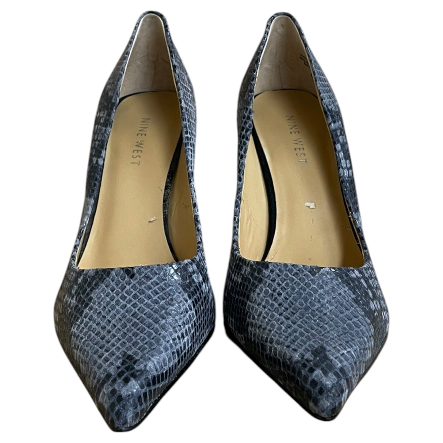 Shoes Heels Stiletto By Nine West In Snakeskin Print, Size:6.5