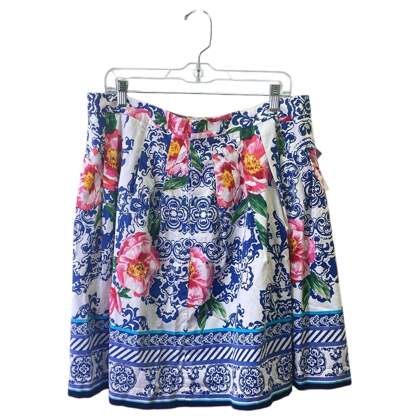 Skirt Mini & Short By Talbots In Blue & White, Size:Xlp