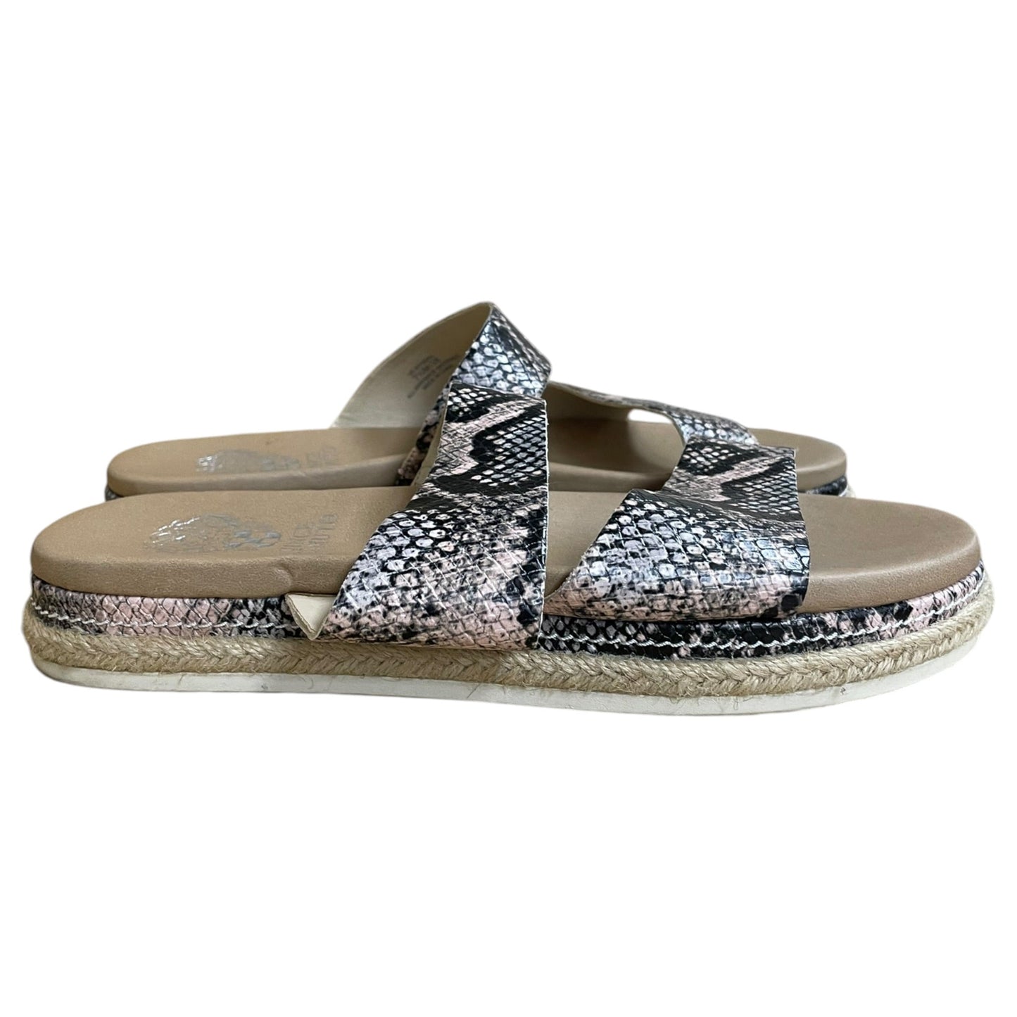 Sandals Flats By Vince Camuto In Animal Print, Size:7.5