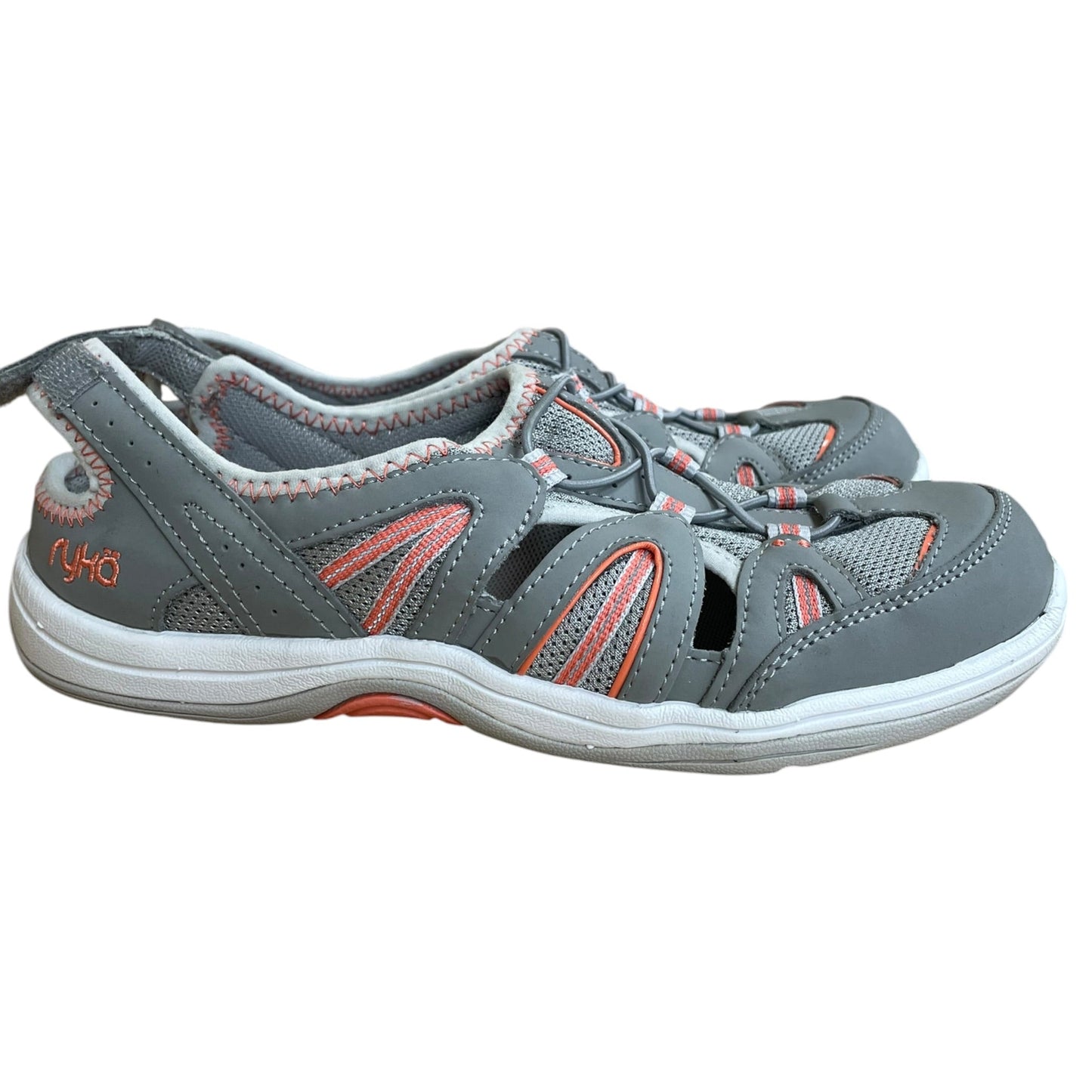 Shoes Sneakers By Ryka In Grey & Orange, Size:7.5