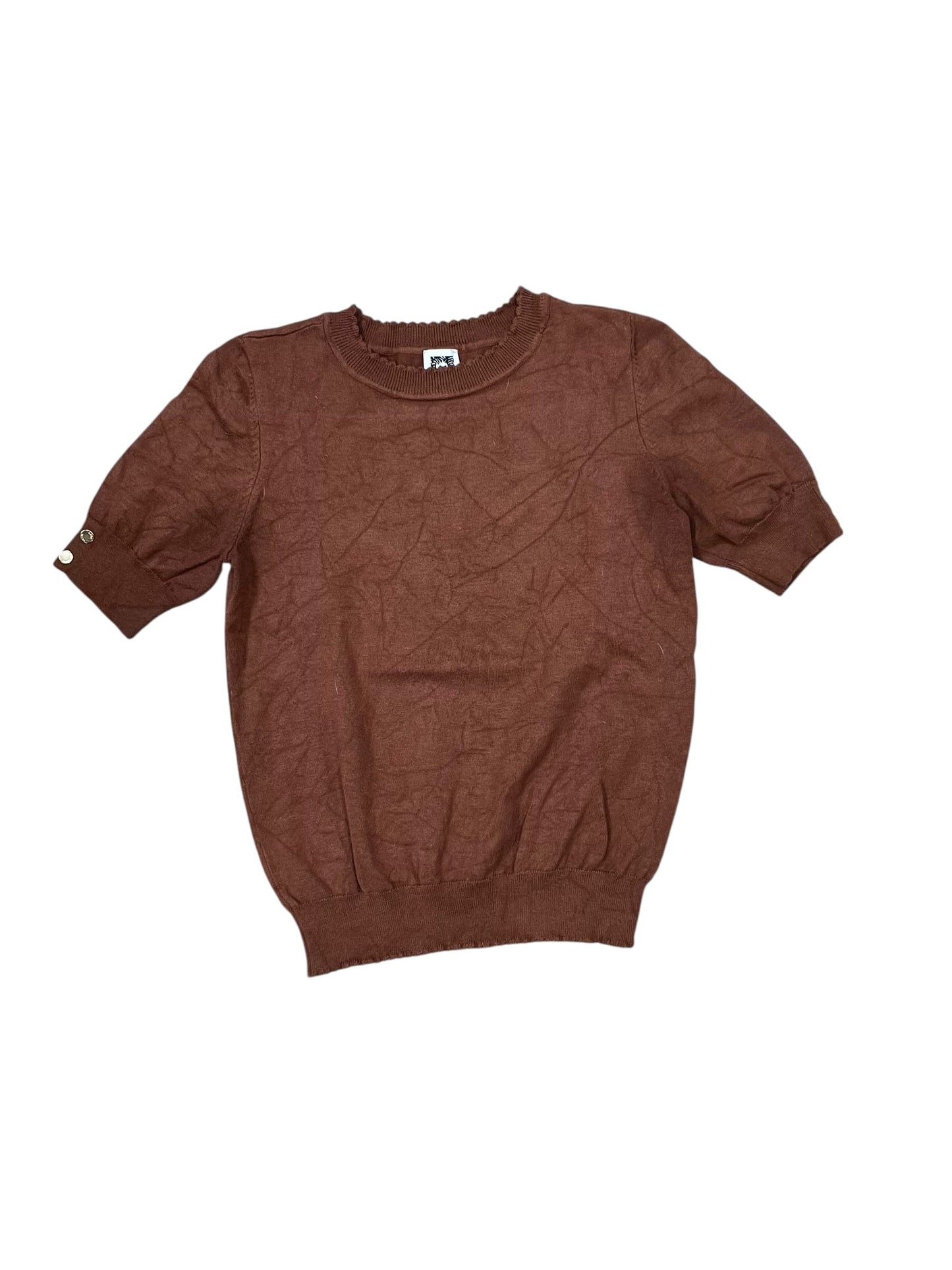 Sweater Ss By Anne Klein In Brown, Size:S