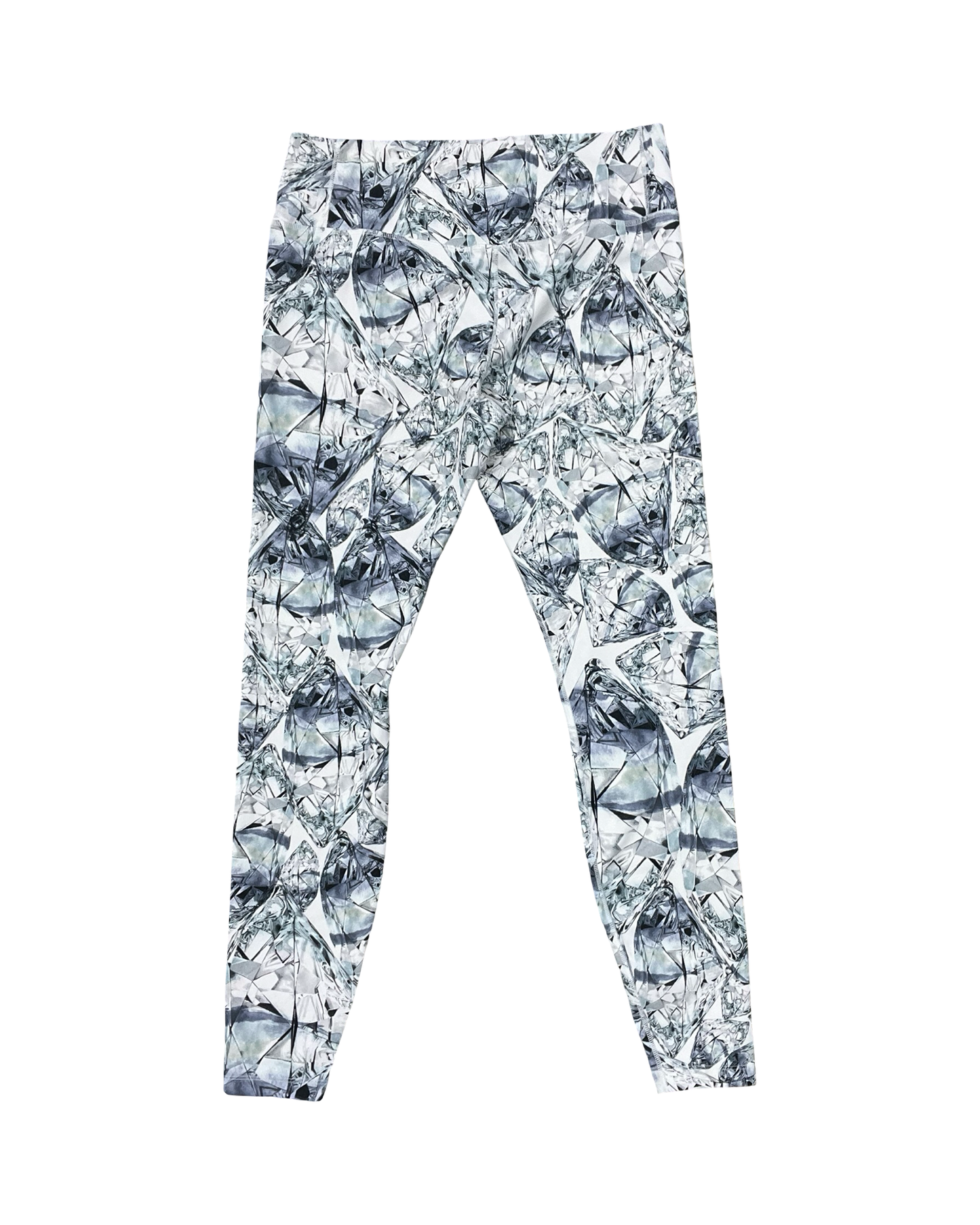 Athletic Leggings By Nike In Blue & White, Size:L