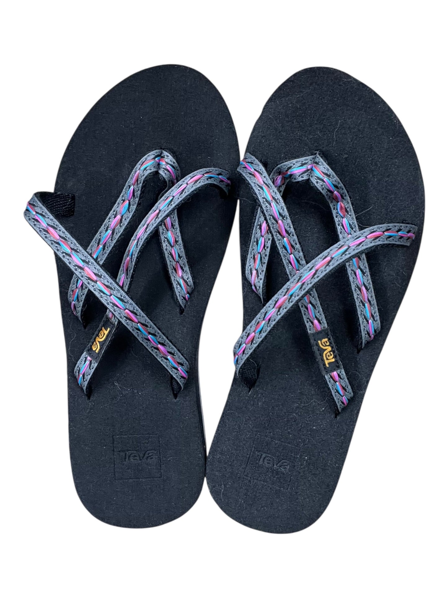 Sandals Flip Flops By Teva In Black, Size:7