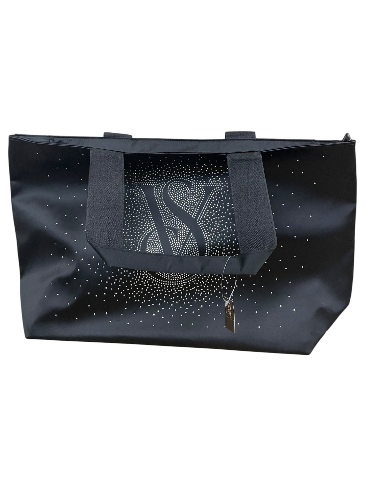 Tote By Victorias Secret In Black & Silver, Size:Large