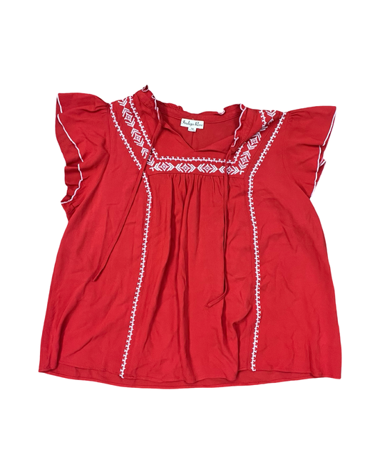 Top Ss By Indigo Rose In Red, Size:1X