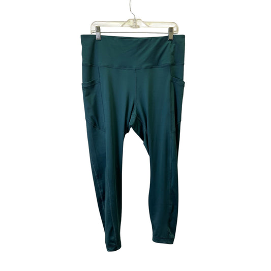 Athletic Leggings By Velocity In Green, Size:1X