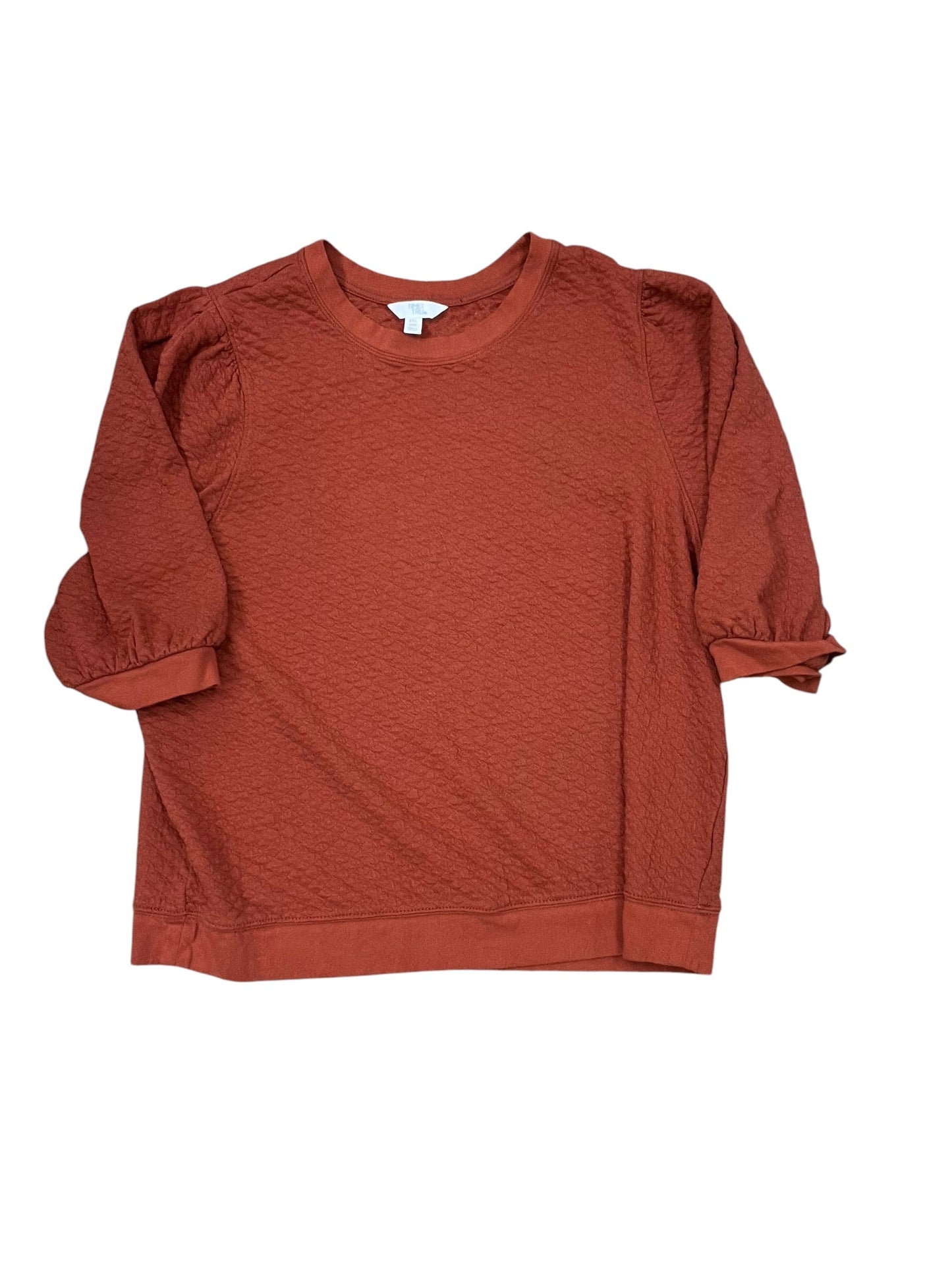 Top Ss By Time And Tru In Orange, Size:2X