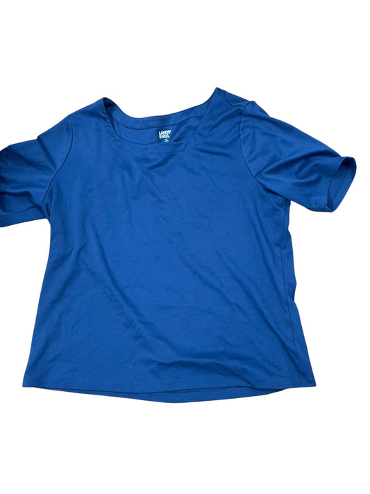 Top Ss By Lands End In Blue, Size:1X